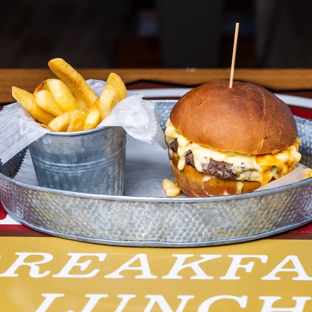 Buffalo Mac Burger.